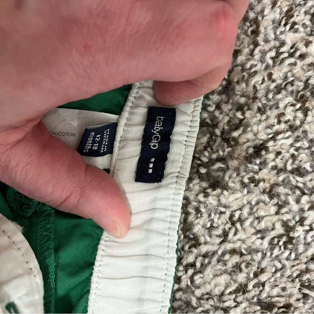 Green pants. Baby Gap